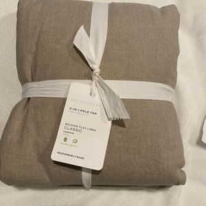 New custom Belgian flax Linen curtain 90x108 Dark Flax